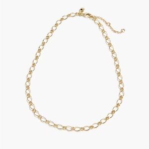 J.Crew oval link charm chain necklace with 4 charms